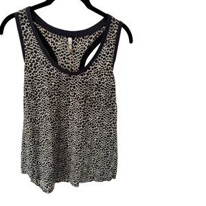 Joie Silk Leopard Print Racerback Tank Top Sleeveless Blouse Sz S